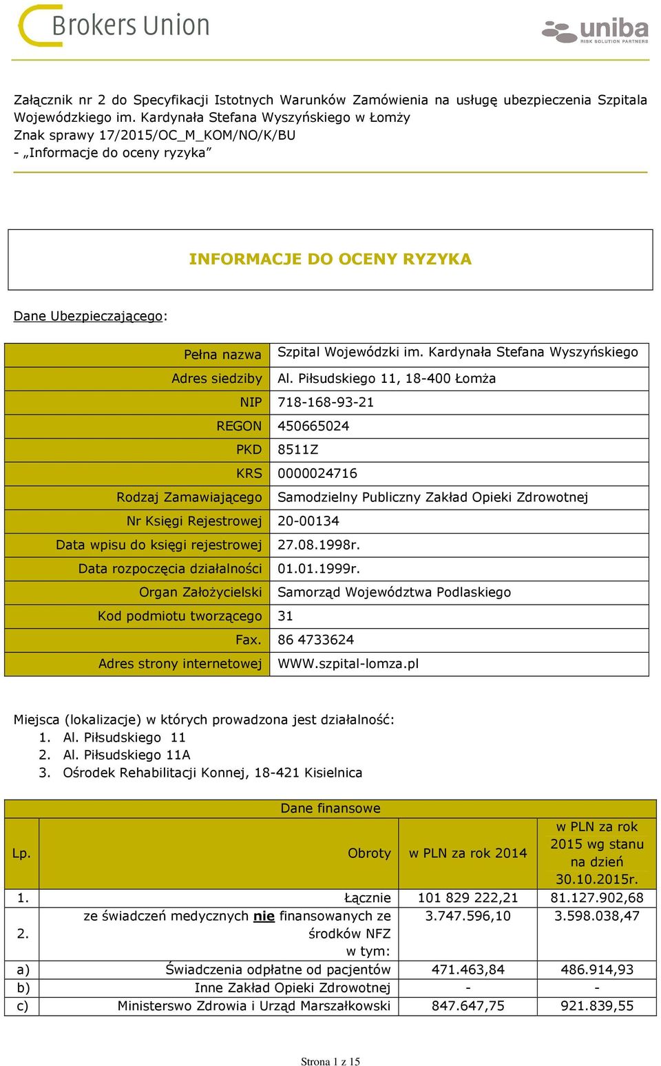 Kardynała Stefana Wyszyńskiego Adres siedziby Al.