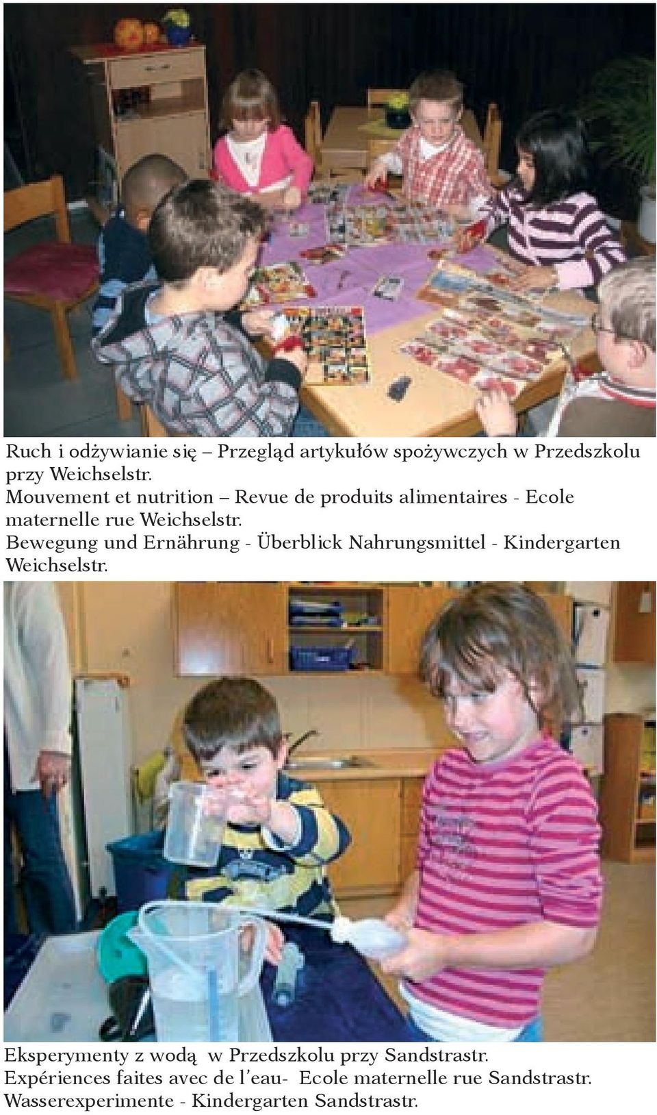 Bewegung und Ernährung - Überblick Nahrungsmittel - Kindergarten Weichselstr.