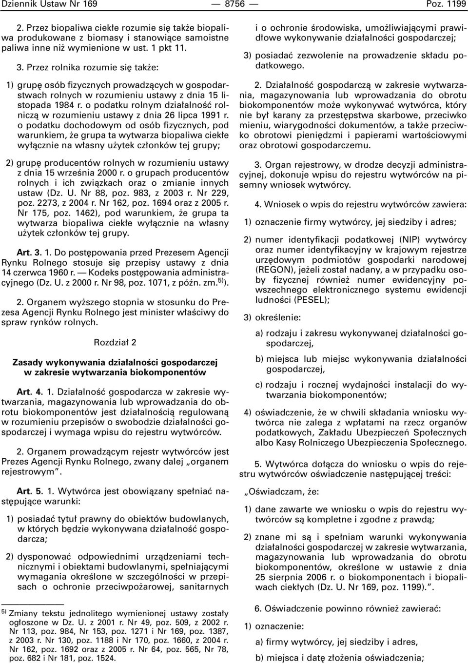 o podatku rolnym dzia alnoêç rolniczà w rozumieniu ustawy z dnia 26 lipca 1991 r.