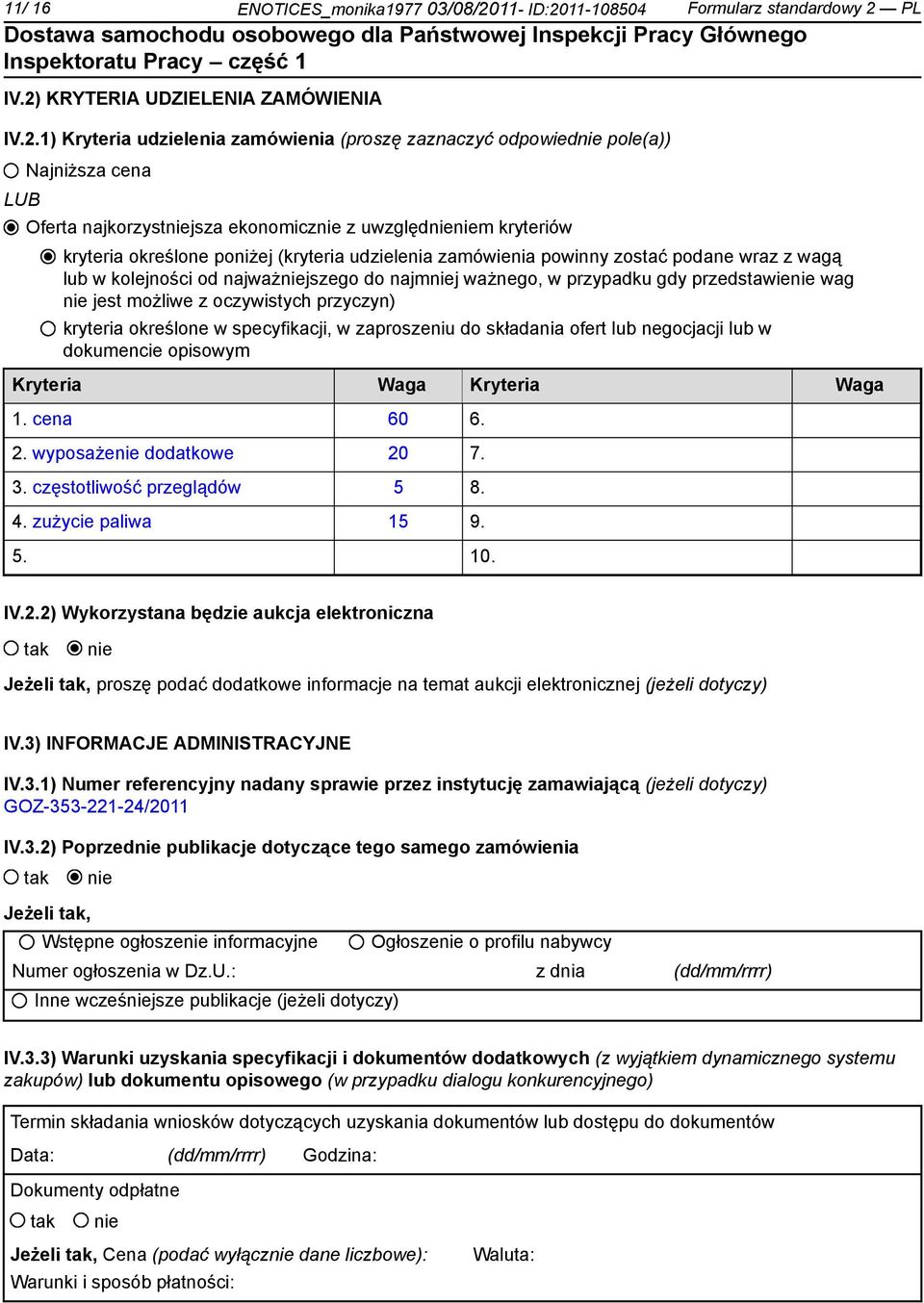 11-108504 Formularz standardowy 2 