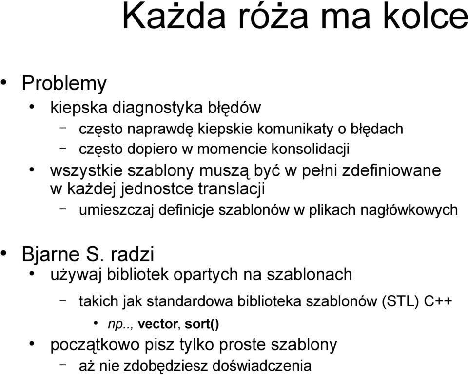 definicje szablonów w plikach nagłówkowych Bjarne S.