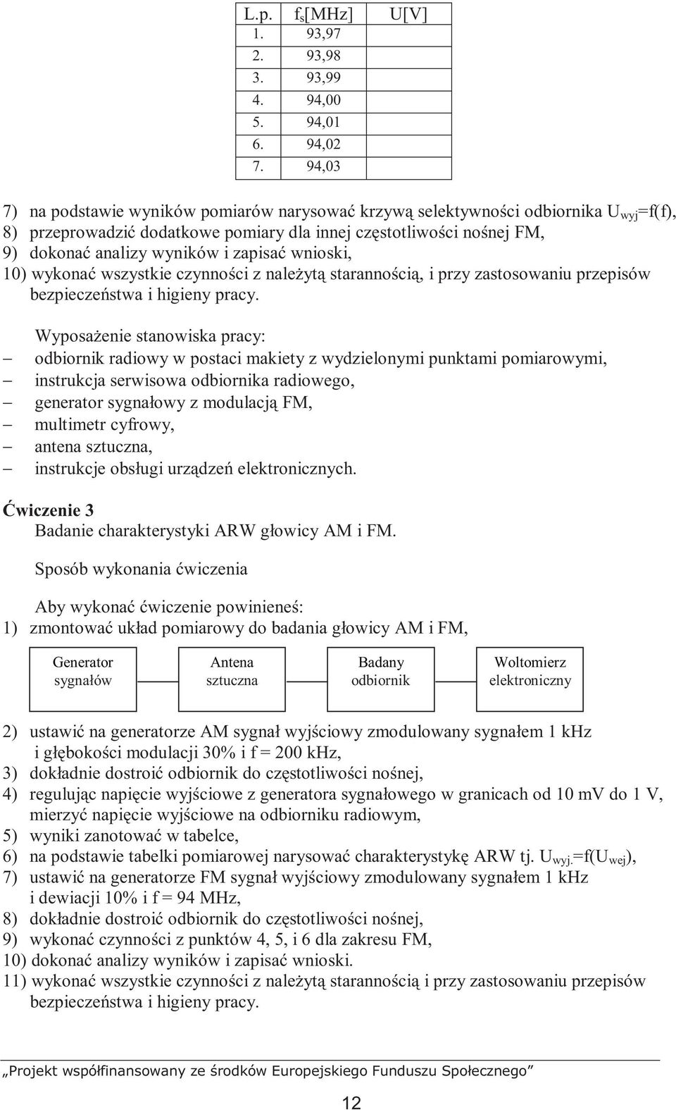 zapisać wnioski, 10) wykonać wszystkie czynności z naleŝytą starannością, i przy zastosowaniu przepisów bezpieczeństwa i higieny pracy.