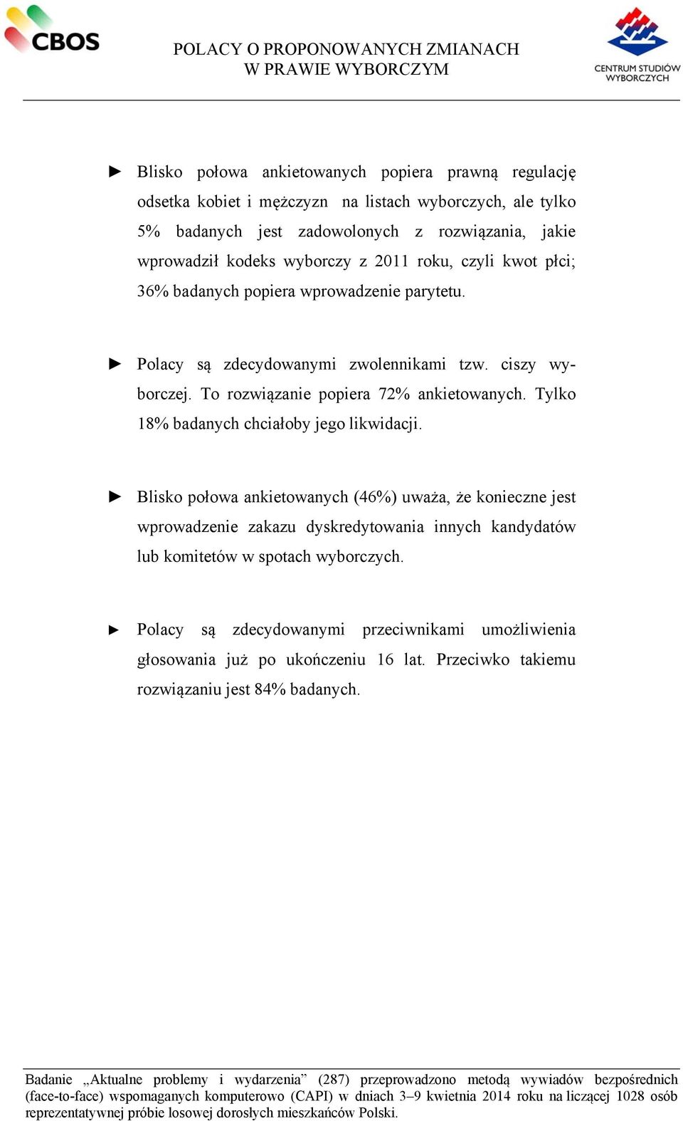 To rozwiązanie popiera 72% ankietowanych. Tylko 18% badanych chciałoby jego likwidacji.