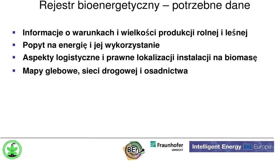 energię i jej wykorzystanie Aspekty logistyczne i prawne