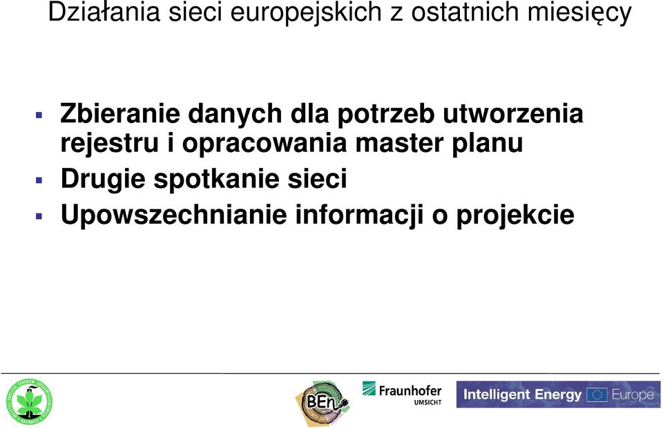 utworzenia rejestru i opracowania master planu