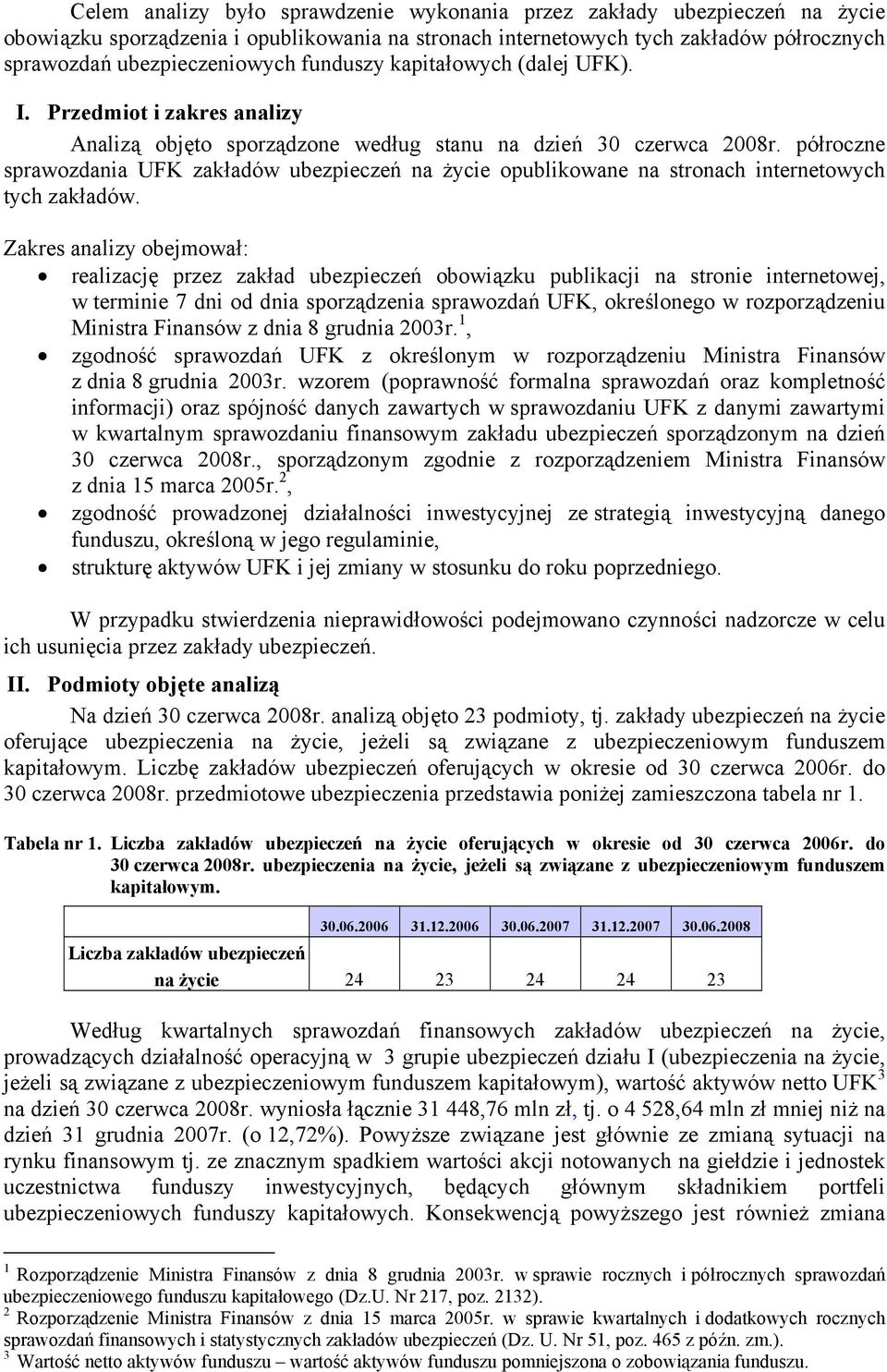 półroczne sprawozdania UFK zakładów ubezpieczeń na życie opublikowane na stronach internetowych tych zakładów.