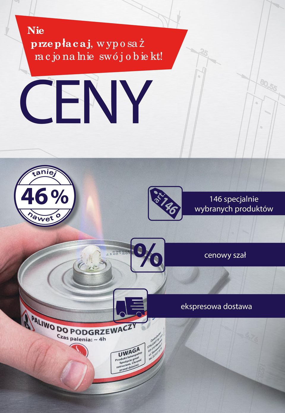 CENY taniej 46 % na wet o 146