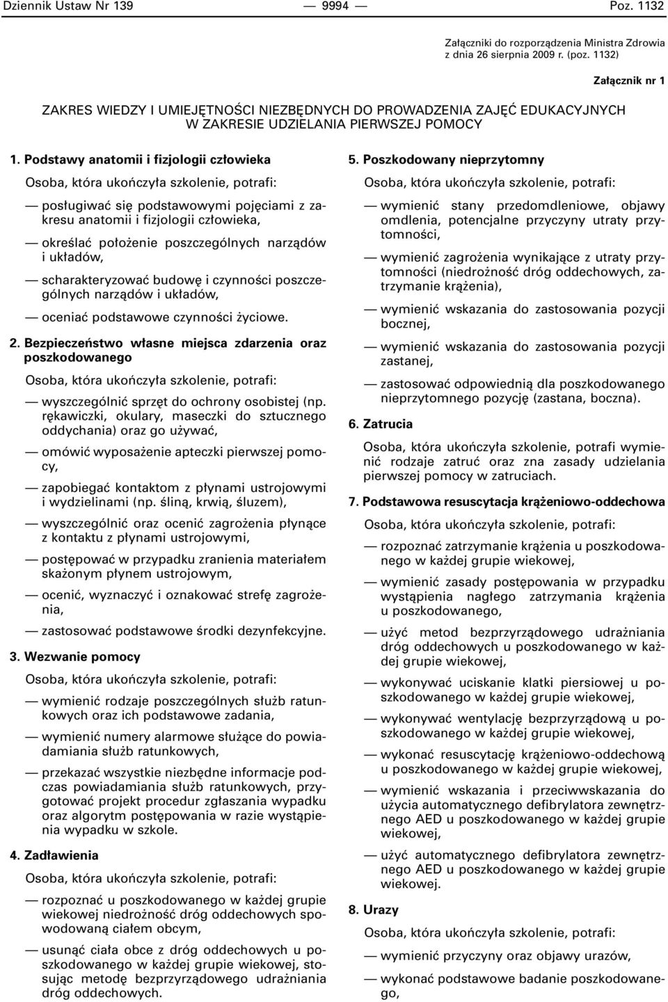 Podstawy anatomii i fizjologii cz owieka pos ugiwaç si podstawowymi poj ciami z zakresu anatomii i fizjologii cz owieka, okreêlaç po o enie poszczególnych narzàdów i uk adów, scharakteryzowaç budow i