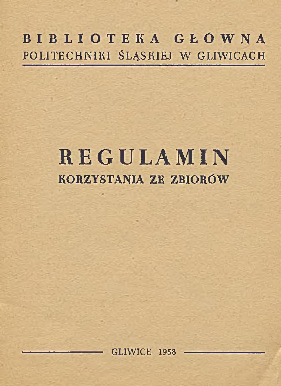 GLIWICACH REGULAMIN