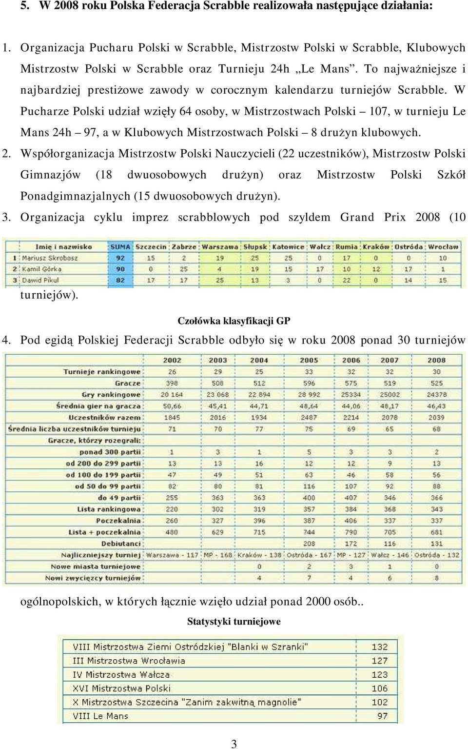 To najważniejsze i najbardziej prestiżowe zawody w corocznym kalendarzu turniejów Scrabble.