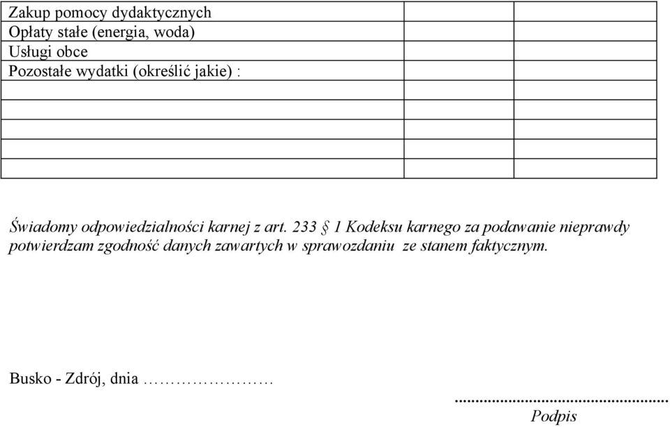 art. 233 1 Kodeksu karnego za podawanie nieprawdy potwierdzam zgodność