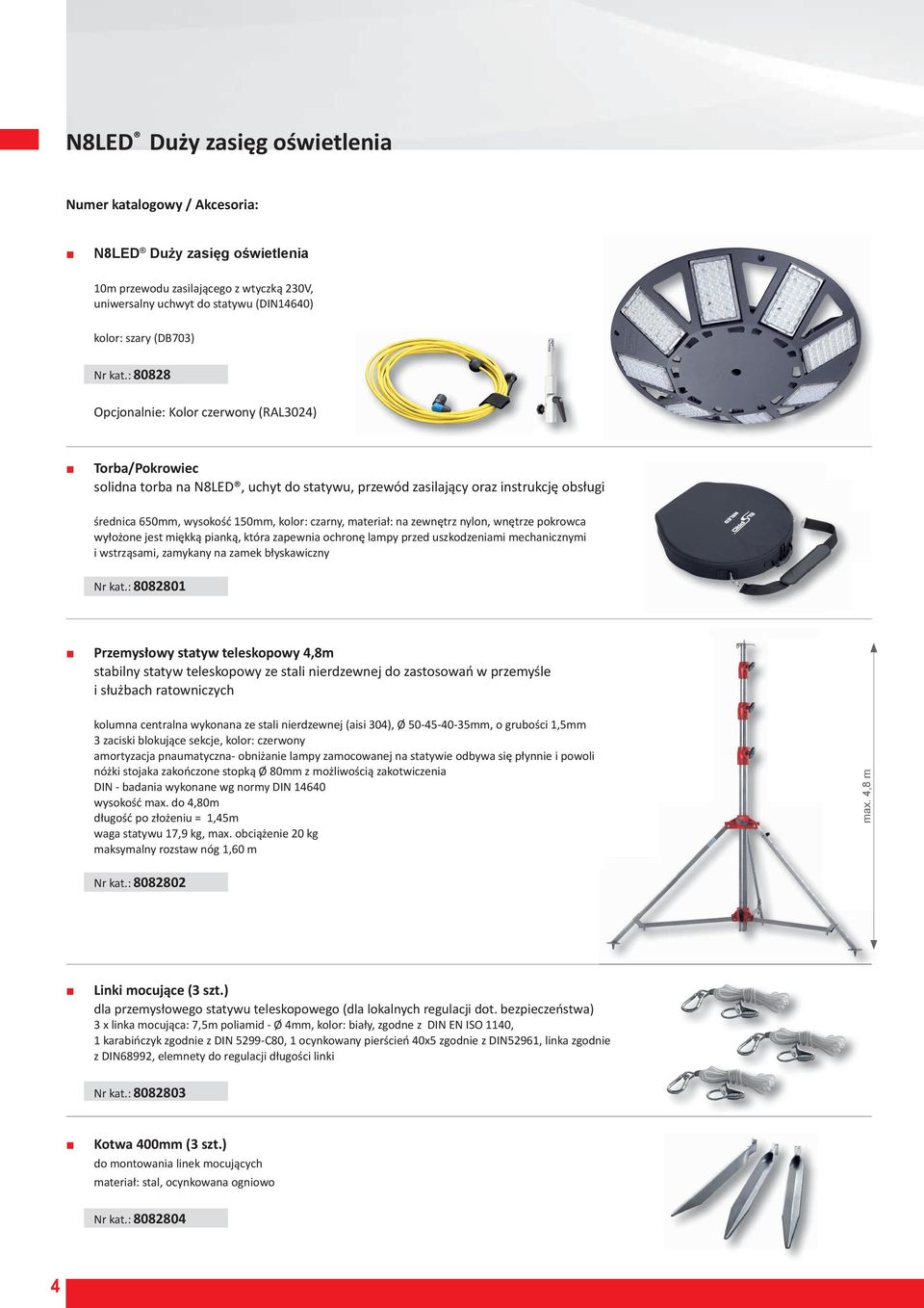 materiał: na zewnętrz nylon, wnętrze pokrowca wyłożone jest miękką pianką, która zapewnia ochronę lampy przed uszkodzeniami mechanicznymi i wstrząsami, zamykany na zamek błyskawiczny Nr kat.