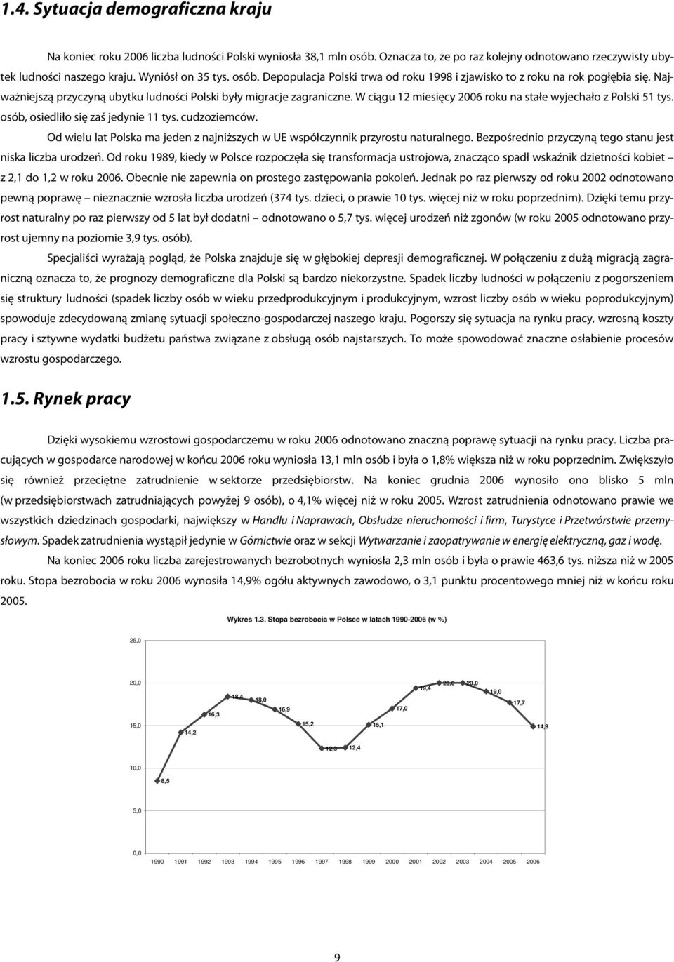 W ciągu 12 miesięcy 2006 roku na stałe wyjechało z Polski 51 tys. osób, osiedliło się zaś jedynie 11 tys. cudzoziemców.