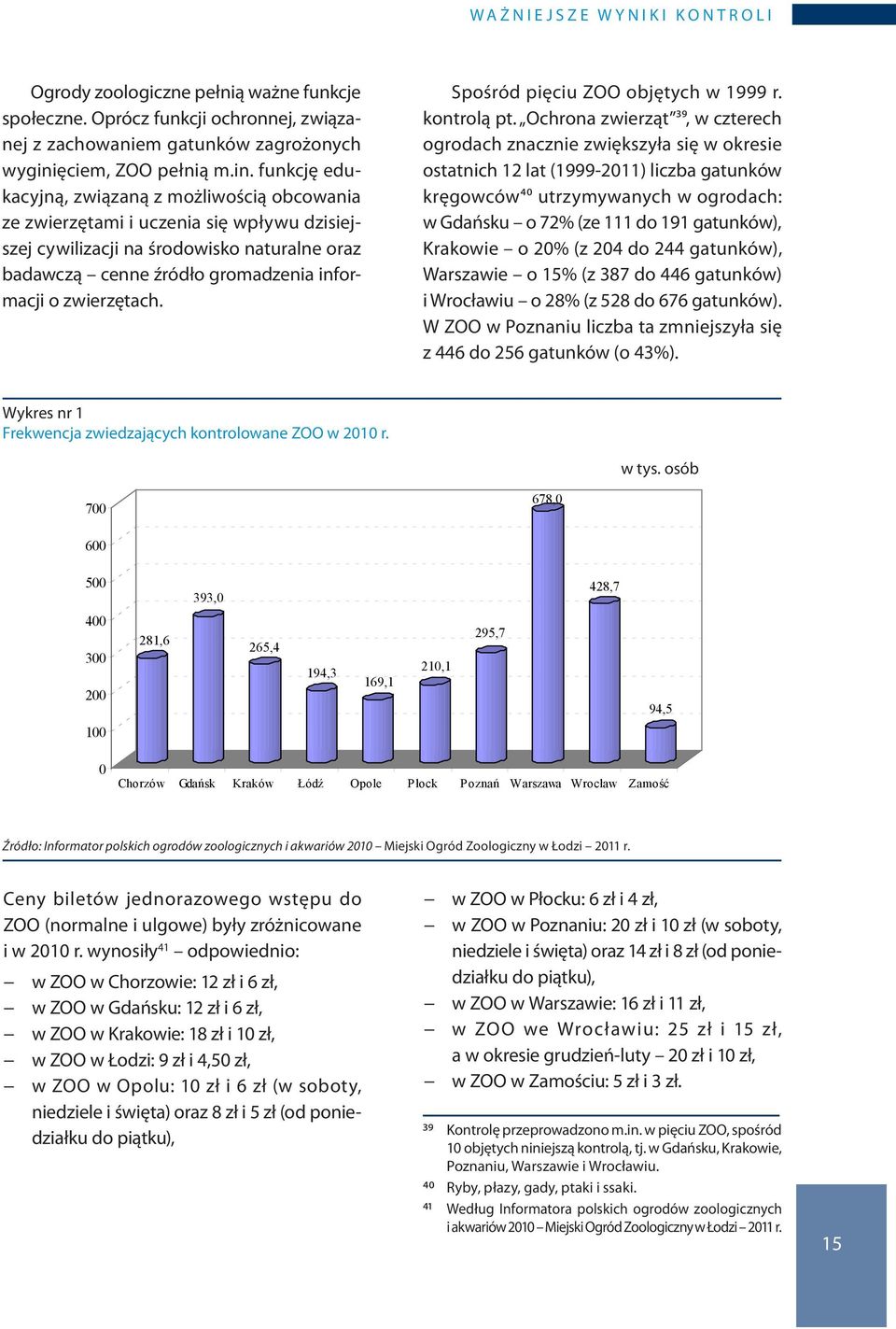 funkcję edukacyjną, związaną z możliwością obcowania ze zwierzętami i uczenia się wpływu dzisiejszej cywilizacji na środowisko naturalne oraz badawczą cenne źródło gromadzenia informacji o