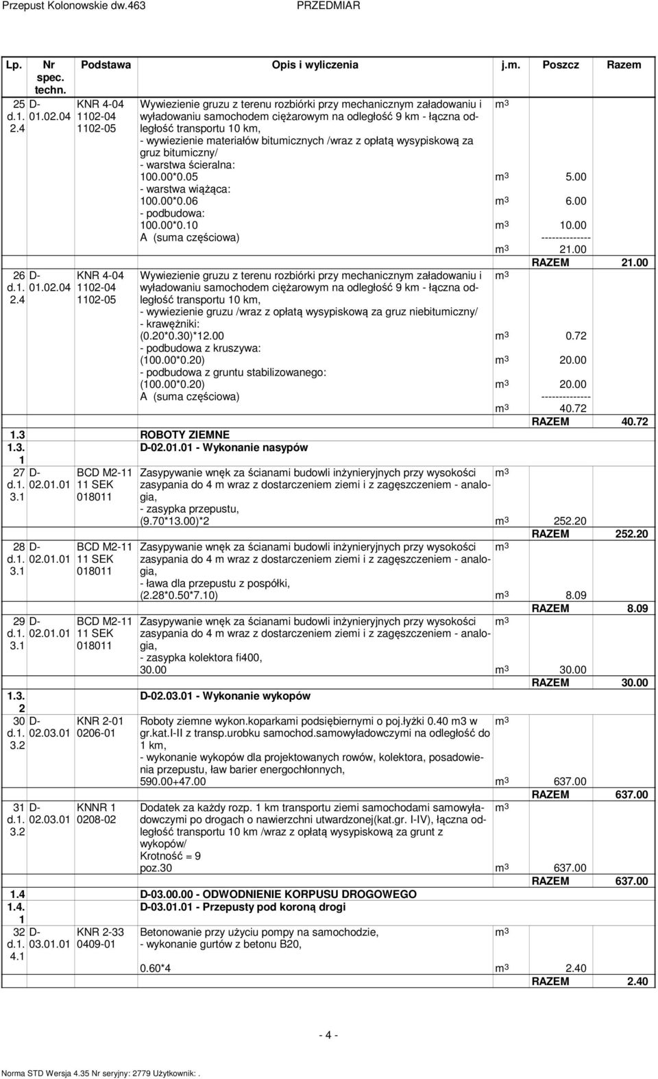 k, - wywiezienie ateriałów bituicznych /wraz z opłatą wysypiskową za gruz bituiczny/ - warstwa ścieralna: 00.00*0.05 5.00 - warstwa wiążąca: 00.00*0.06 6.00 - podbudowa: 00.00*0.0 0.