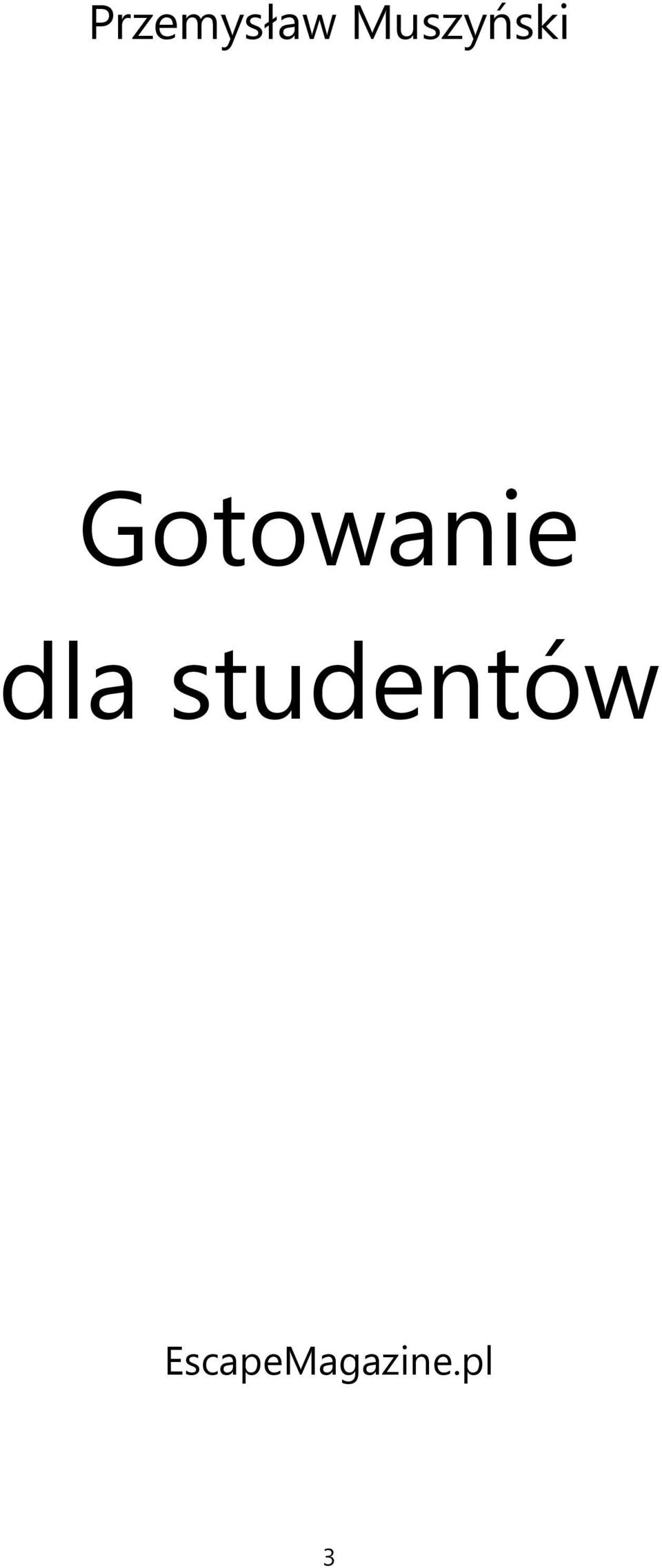 Gotowanie dla