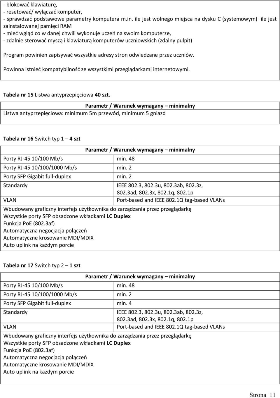 komputerów uczniowskich (zdalny pulpit) Program powinien zapisywać wszystkie adresy stron odwiedzane przez uczniów. Powinna istnieć kompatybilność ze wszystkimi przeglądarkami internetowymi.