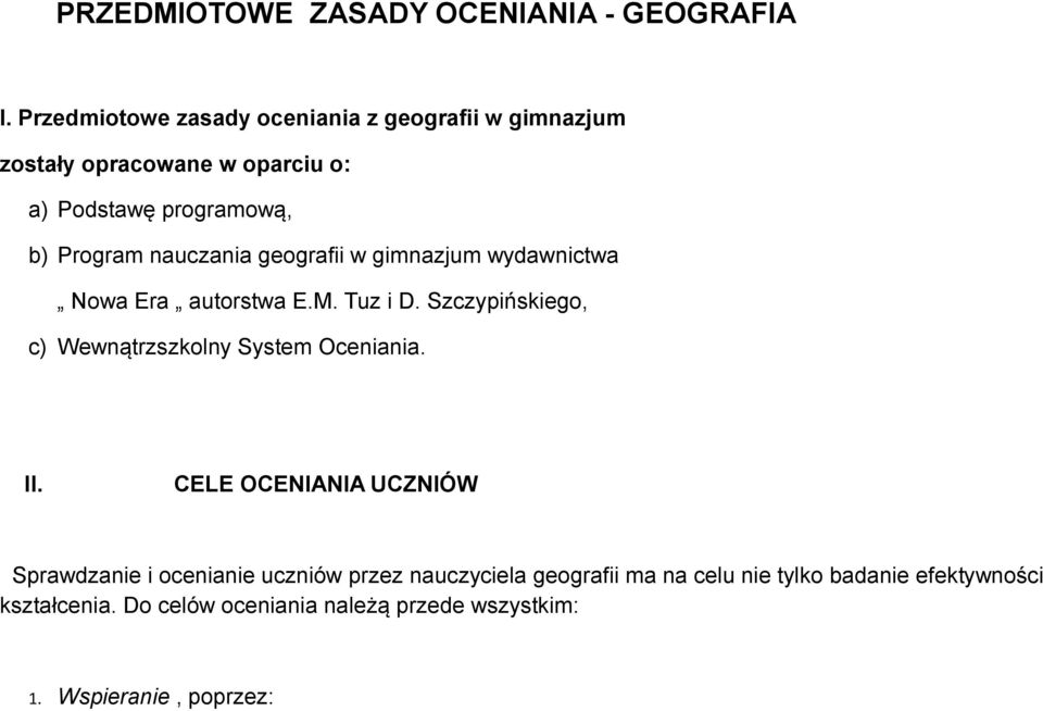 nauczania geografii w gimnazjum wydawnictwa Nowa Era autorstwa E.M. Tuz i D.