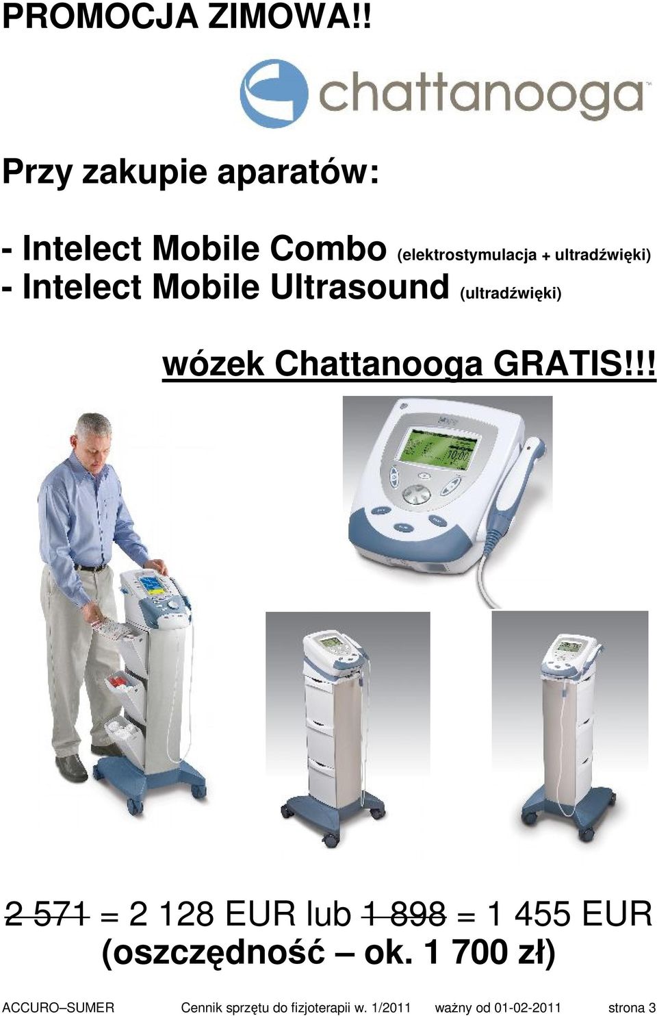 ultradźwięki) - Intelect Mobile Ultrasound (ultradźwięki) wózek Chattanooga