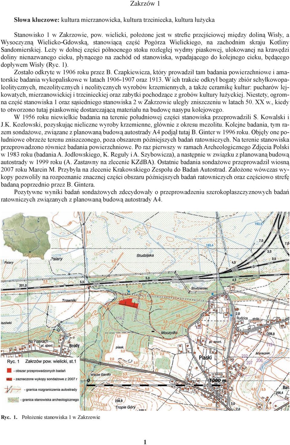 Leży w dolnej części północnego stoku rozległej wydmy piaskowej, ulokowanej na krawędzi doliny nienazwanego cieku, płynącego na zachód od stanowiska, wpadającego do kolejnego cieku, będącego dopływem