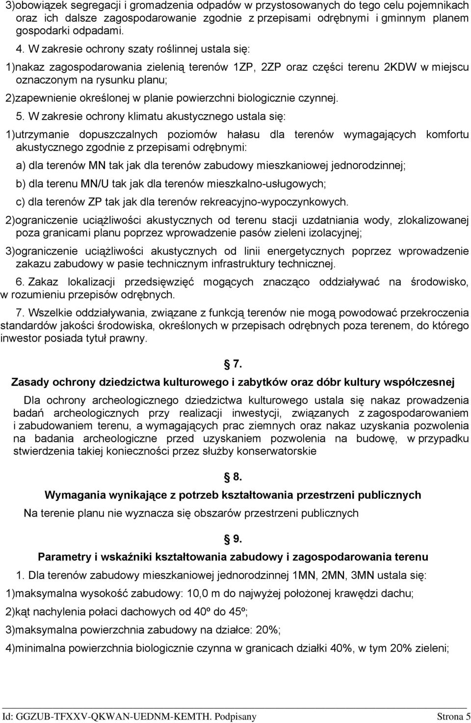 powierzchni biologicznie czynnej. 5.