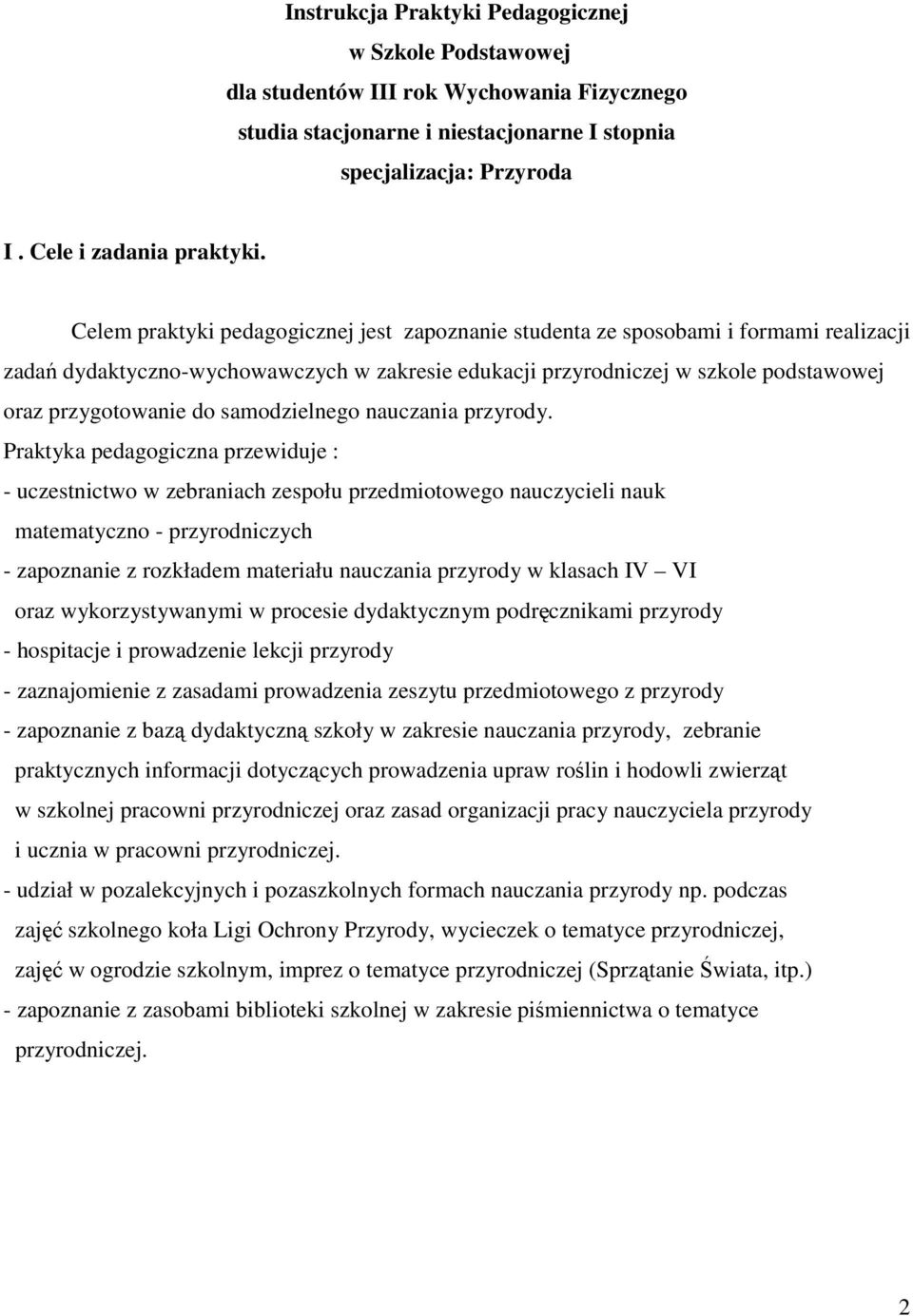 samodzielnego nauczania przyrody.