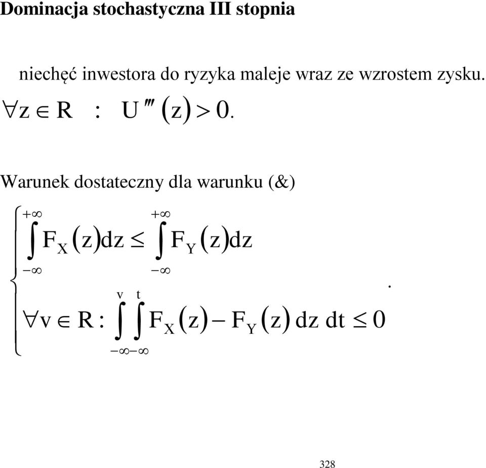 wzostem zysku z 0 z R : U Waunek