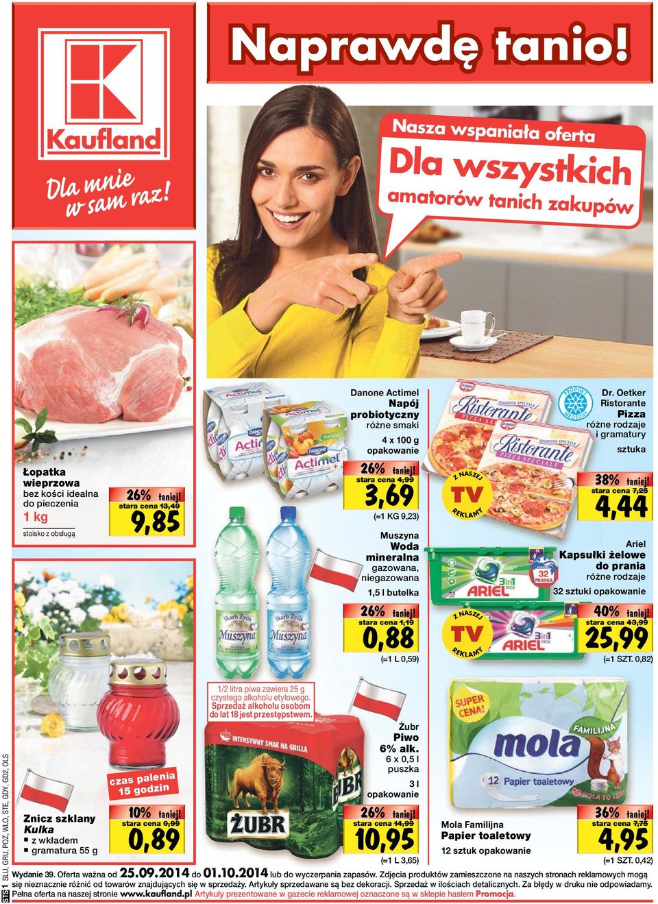 smaki 4 x 26% tanio! 3,69 stara cena 4,99 (=1 KG 9,23) Muszyna Woda mineralna gazowana, niegazowana 1,5 l butelka 26% stara cena 1,19 tanio!