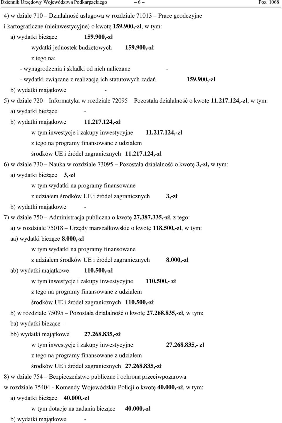 900,-zł z tego na: - wynagrodzenia i składki od nich naliczane - - wydatki związane z realizacją ich statutowych zadań 159.