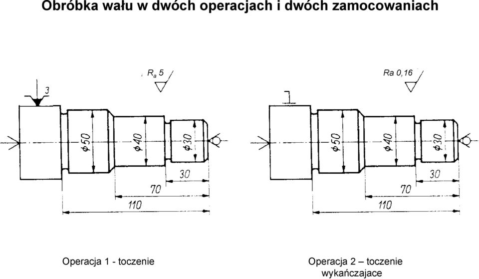 zamocowaniach R a 5 Ra 0,16