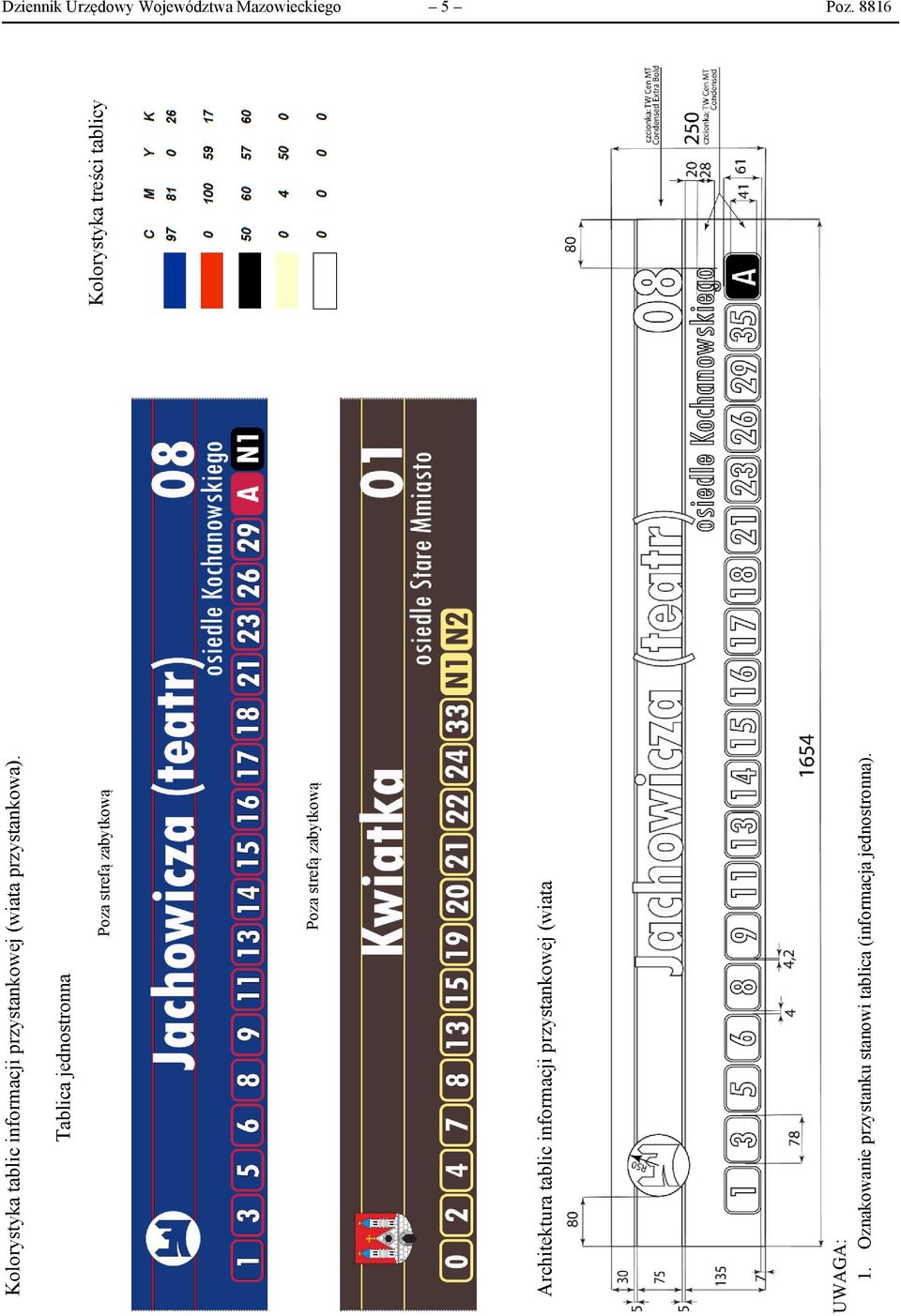 Poza strefą zabytkową Poza strefą zabytkową UWAGA: 1.