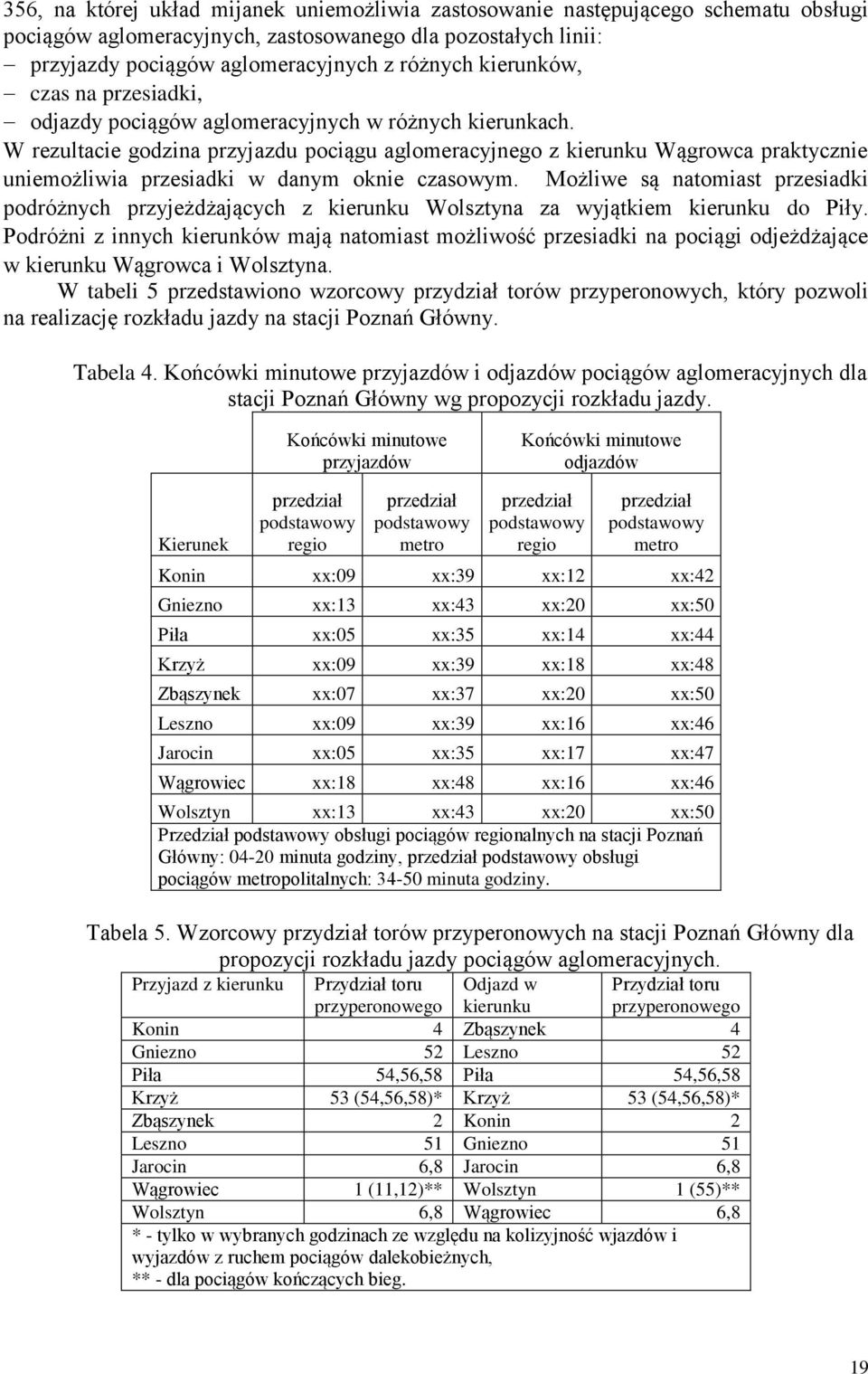 W rezultacie godzina przyjazdu pociągu aglomeracyjnego z kierunku Wągrowca praktycznie uniemożliwia przesiadki w danym oknie czasowym.