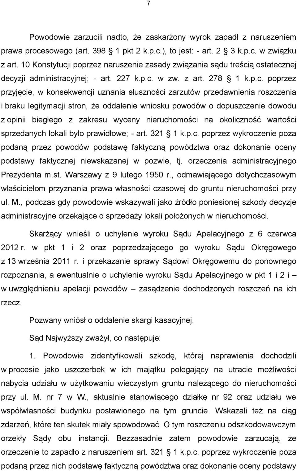 i poprzez naruszenie zasady związania sądu treści