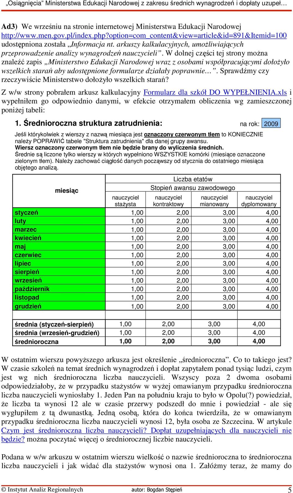 W dolnej części tej strony można znaleźć zapis Ministerstwo Edukacji Narodowej wraz z osobami współpracującymi dołożyło wszelkich starań aby udostępnione formularze działały poprawnie.