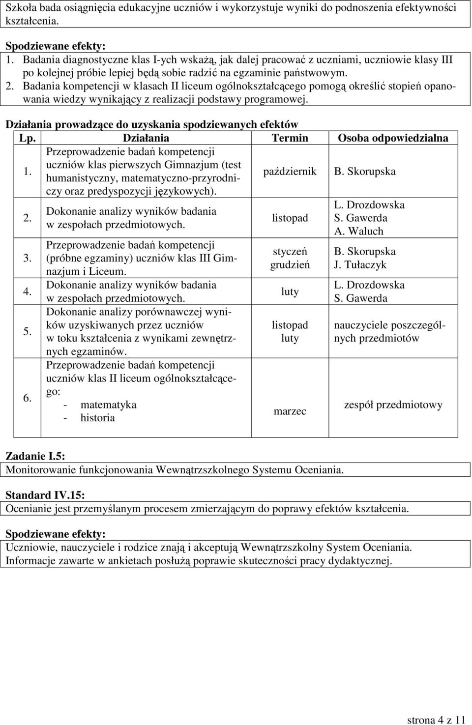 Badania kompetencji w klasach II liceum ogólnokształcącego pomogą określić stopień opanowania wiedzy wynikający z realizacji podstawy programowej.