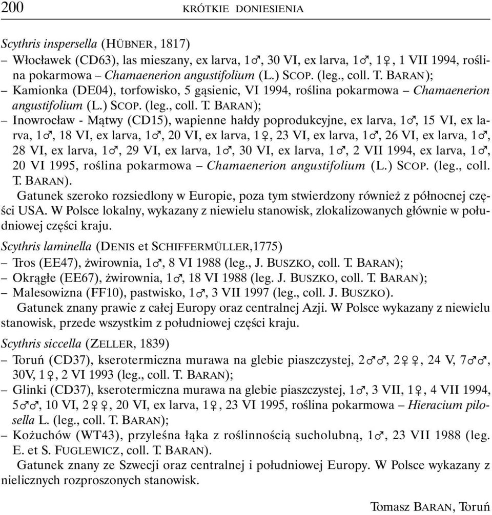 BARAN); Kamionka (DE04), torfowisko, 5 gąsienic, VI 1994, roślina pokarmowa Chamaenerion angustifolium (L.) SCOP.