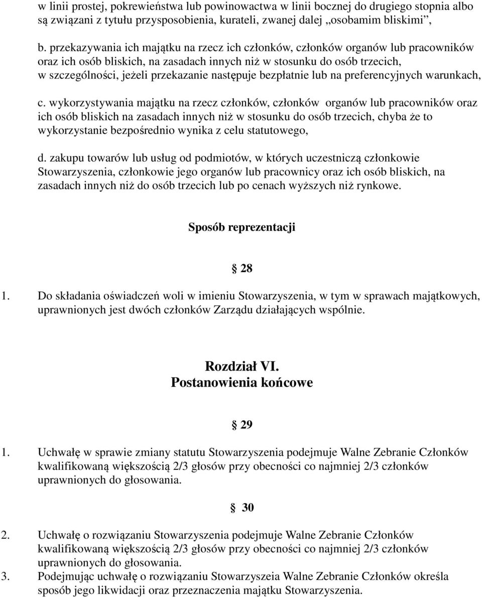 następuje bezpłatnie lub na preferencyjnych warunkach, c.