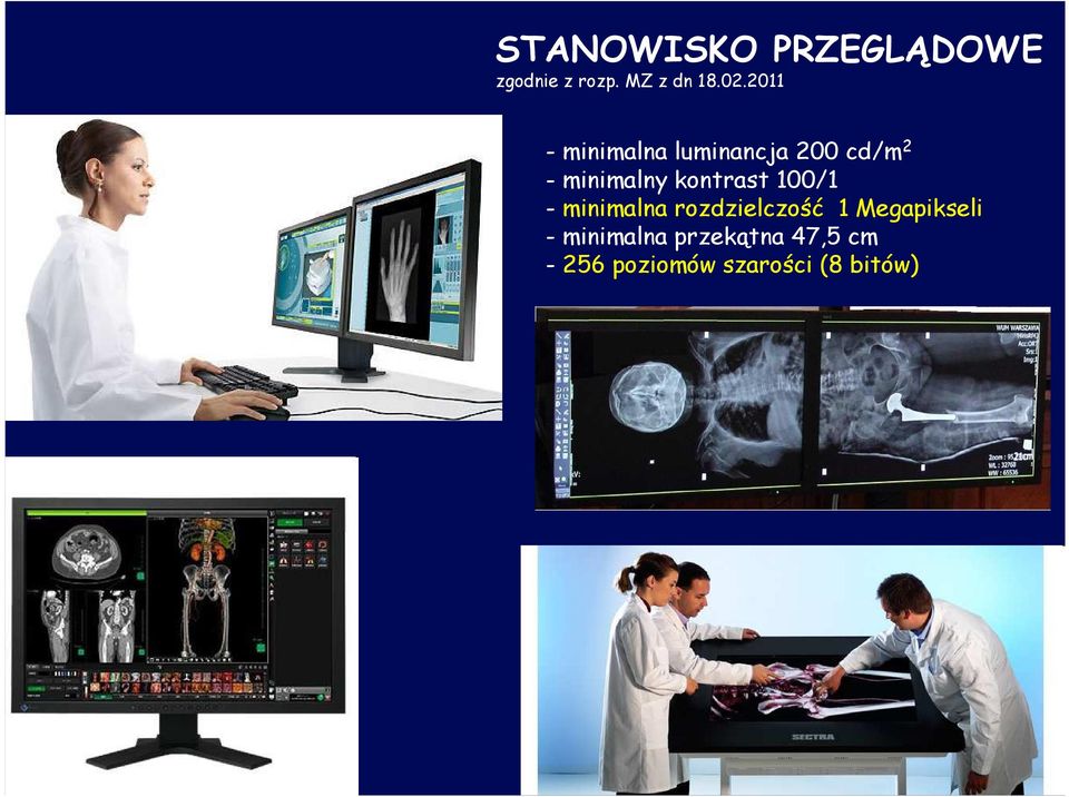 kontrast 100/1 - minimalna rozdzielczość 1 Megapikseli