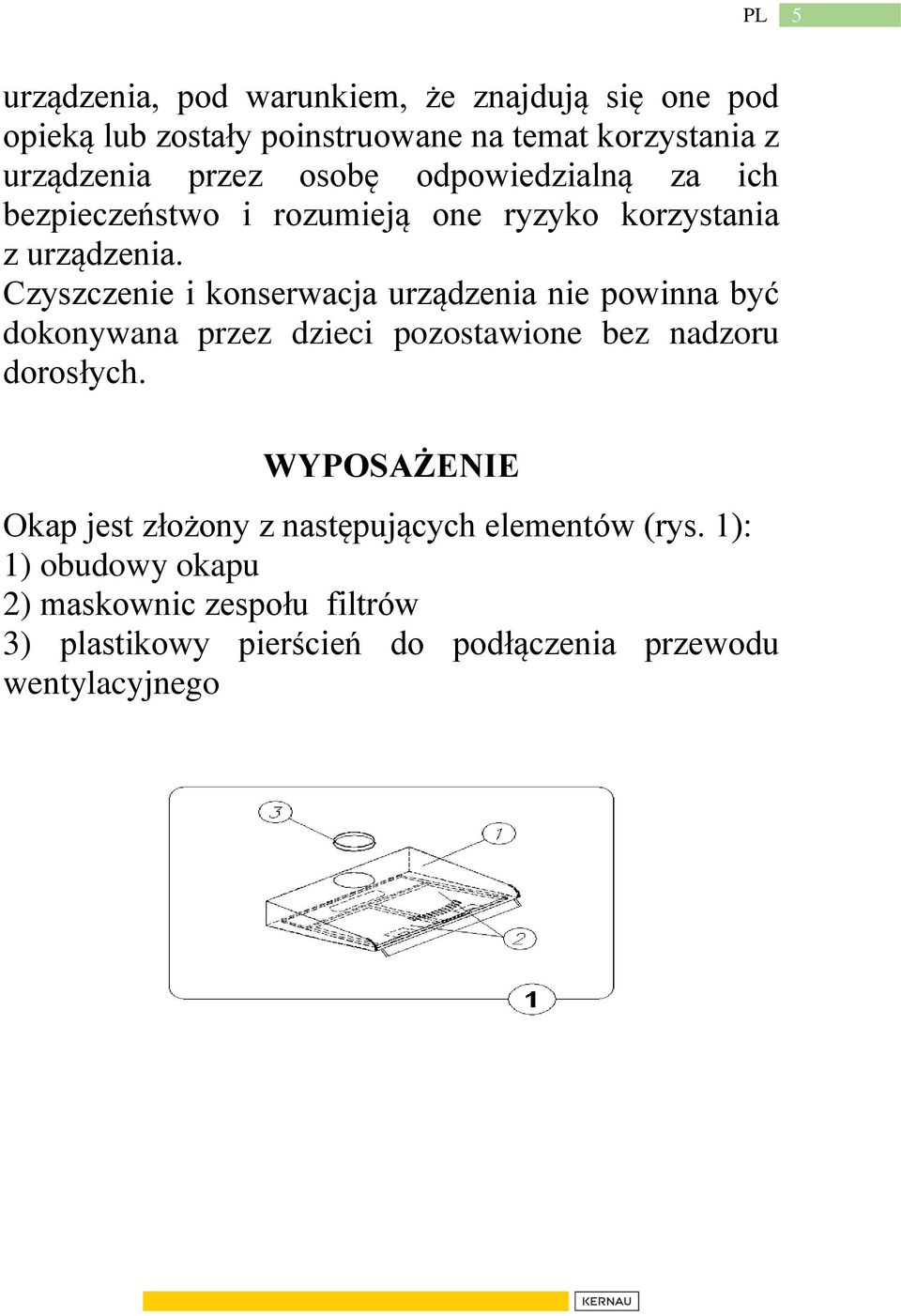 Czyszczenie i konserwacja urządzenia nie powinna być dokonywana przez dzieci pozostawione bez nadzoru dorosłych.