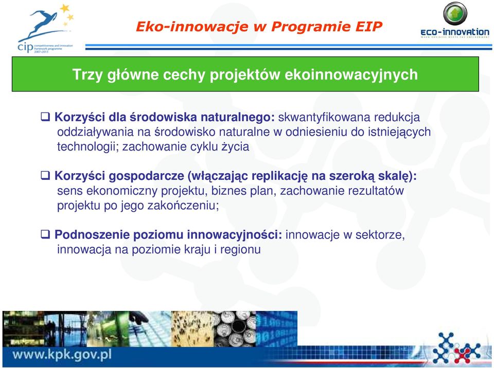 gospodarcze (włączając replikację na szeroką skalę): sens ekonomiczny projektu, biznes plan, zachowanie rezultatów