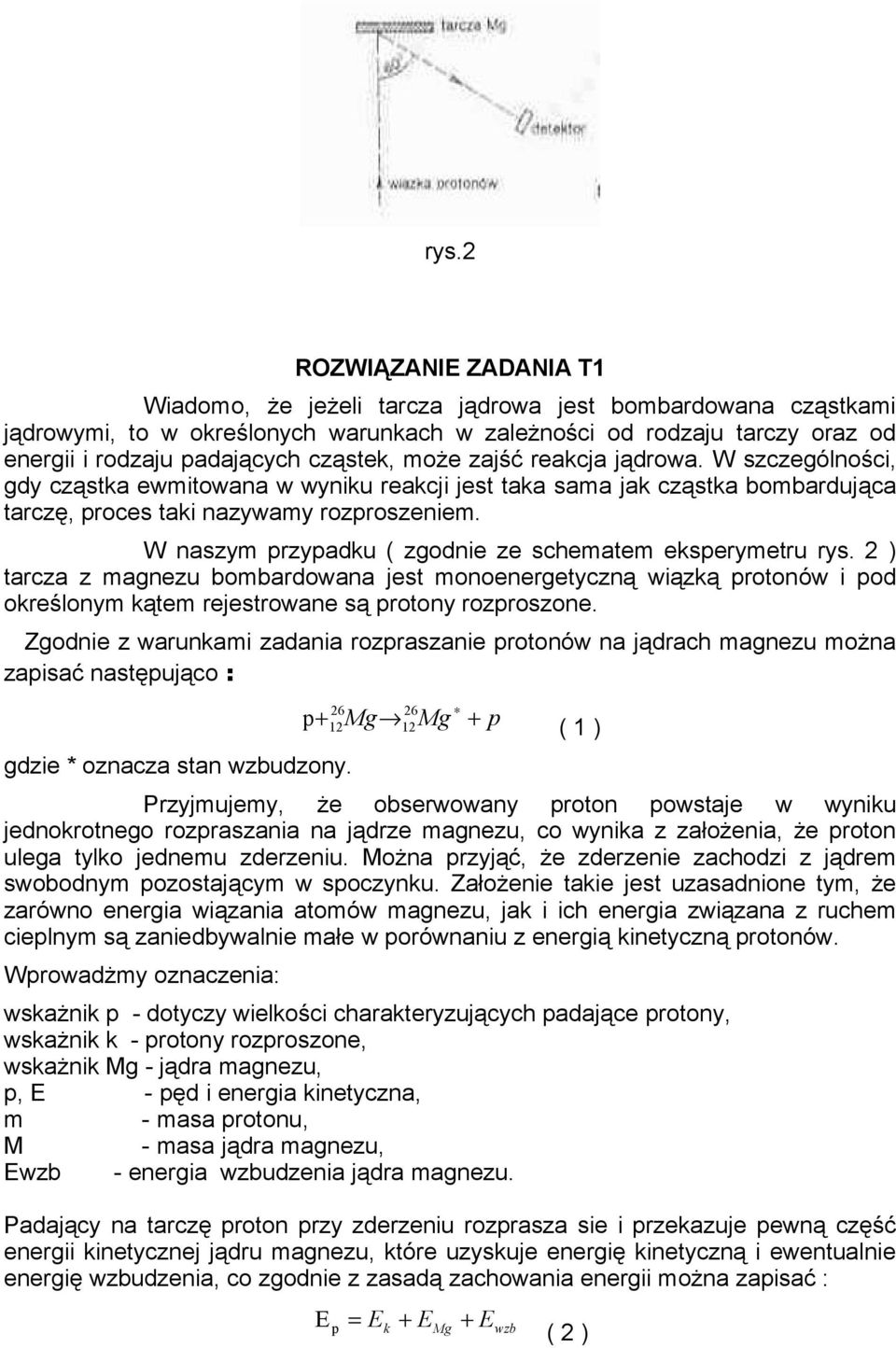 2 ) tarcza z magnezu bombardowana jest monoenergetczną wązą rotonów od oreślonm ątem rejestrowane są roton rozroszone.