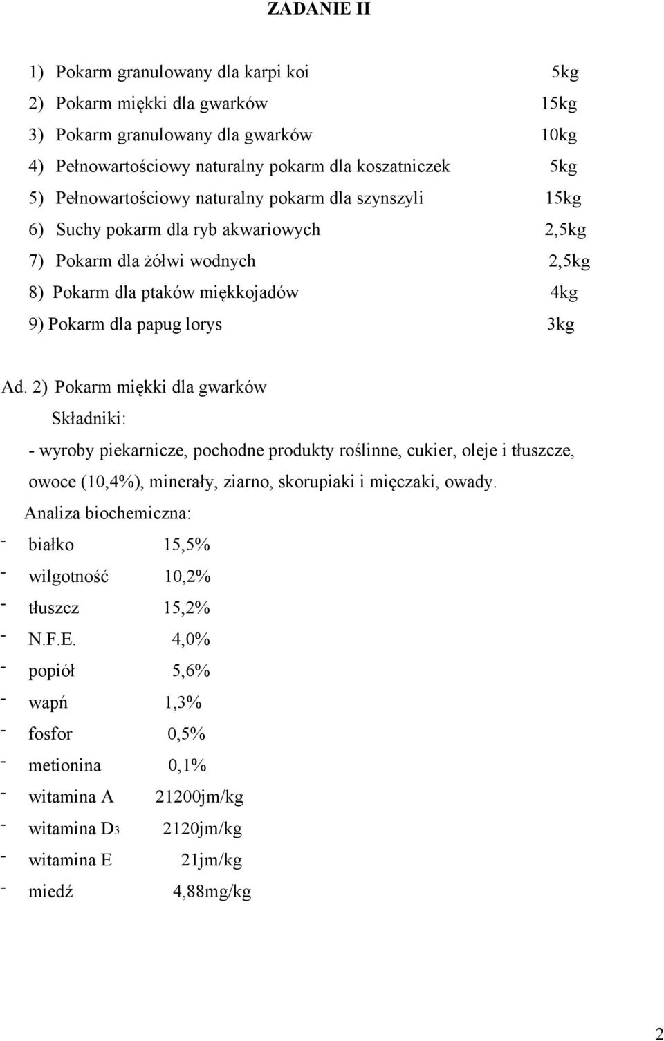 papug lorys 3kg Ad.