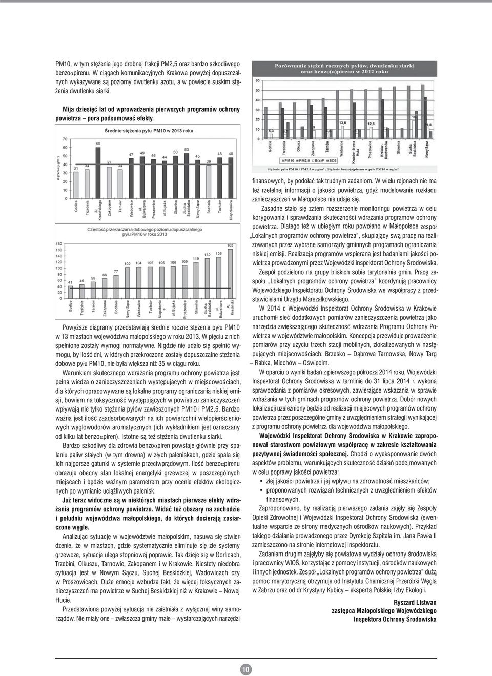 Mija dziesięć lat od wprowadzenia pierwszych programów ochrony powietrza pora podsumować efekty.