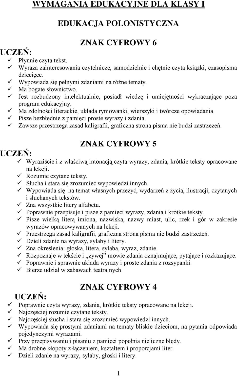 Ma zdolności literackie, układa rymowanki, wierszyki i twórcze opowiadania. Pisze bezbłędnie z pamięci proste wyrazy i zdania.