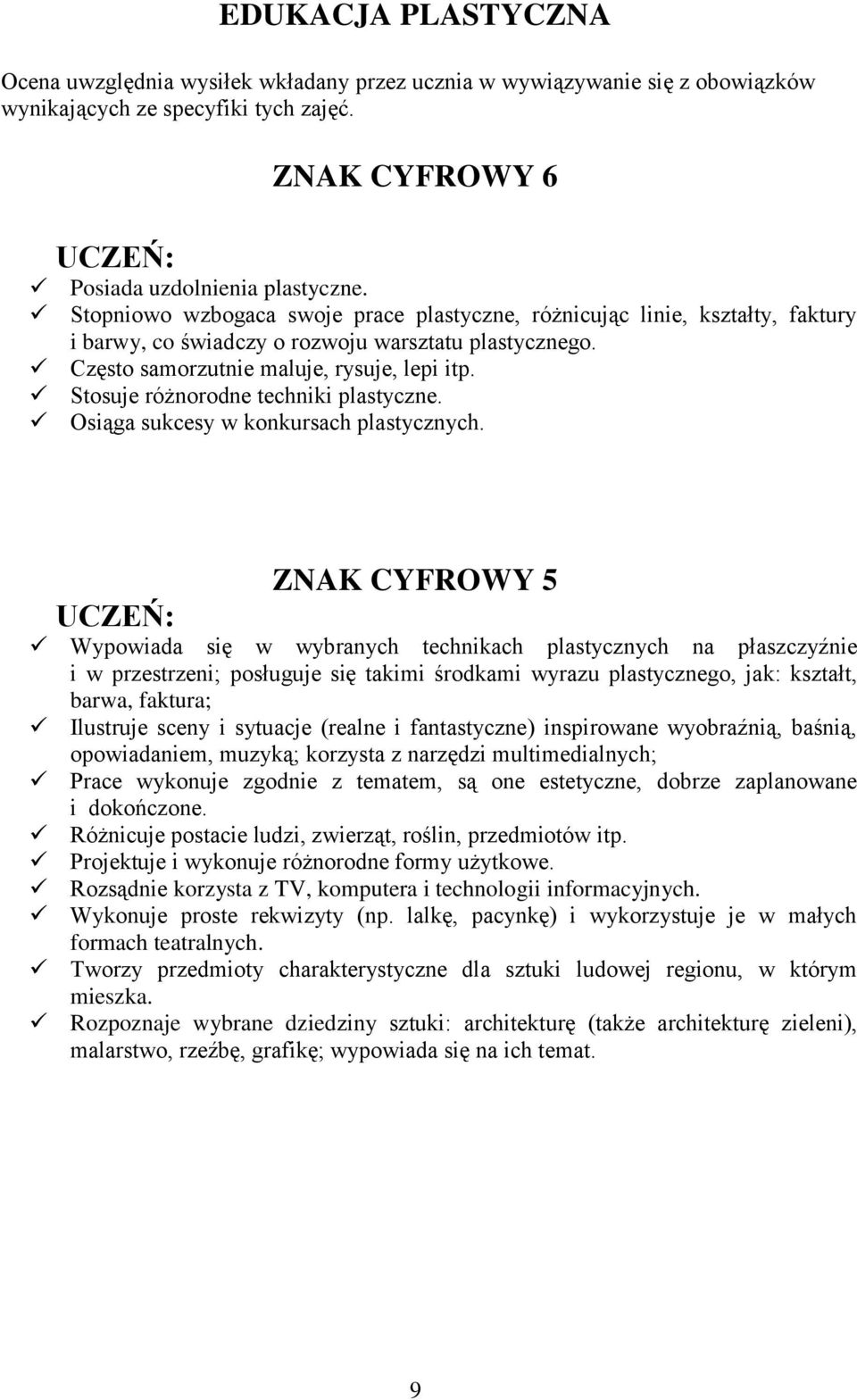 Stosuje różnorodne techniki plastyczne. Osiąga sukcesy w konkursach plastycznych.