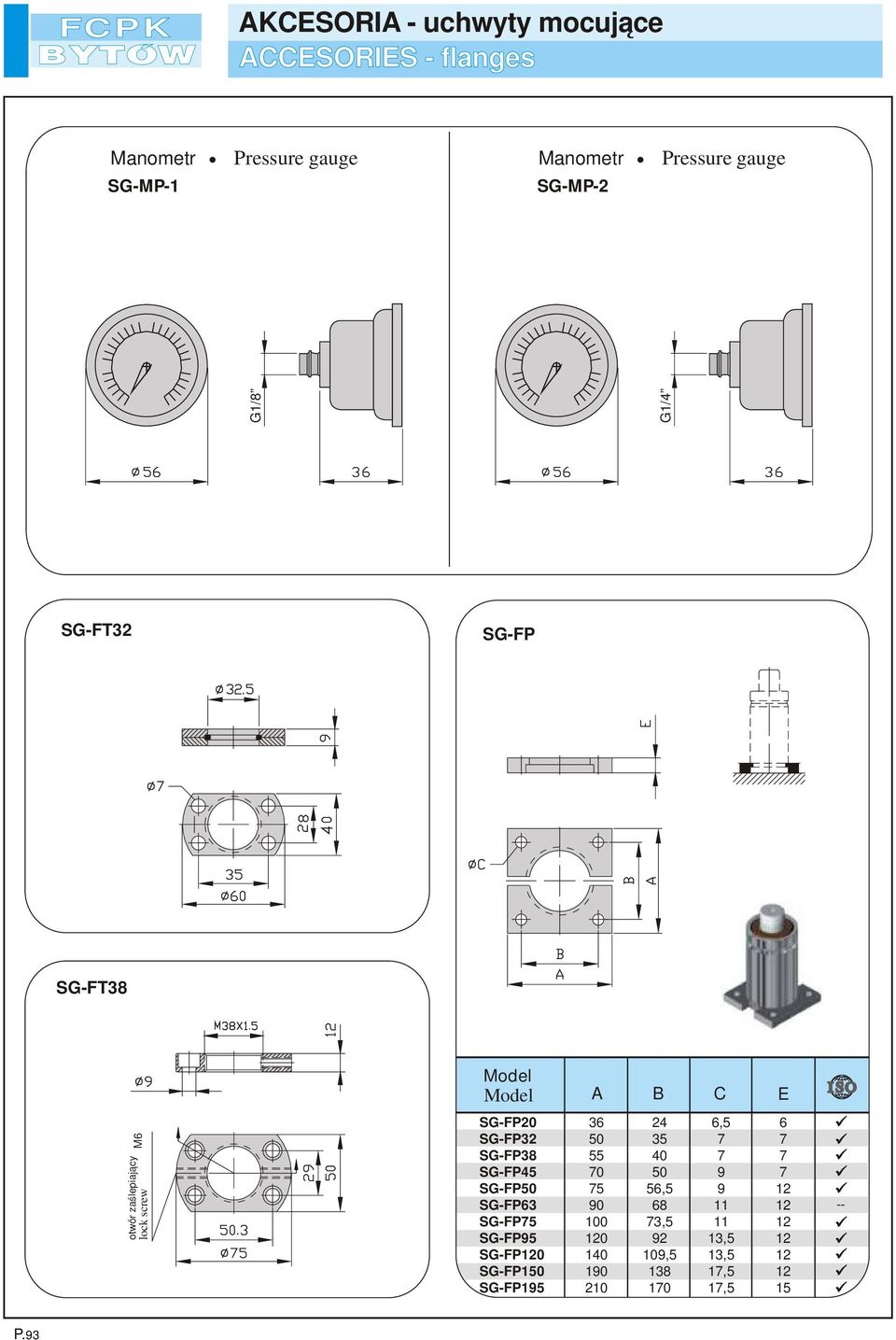 lock screw A B C E G-FP20 G-FP32 G-FP38 G-FP45 G-FP G-FP63 G-FP5 G-FP5 G-FP0