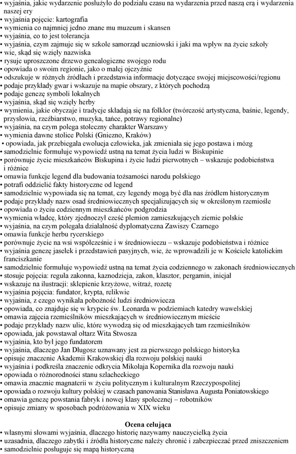 rodu opowiada o swoim regionie, jako o małej ojczyźnie odszukuje w różnych źródłach i przedstawia informacje dotyczące swojej miejscowości/regionu podaje przykłady gwar i wskazuje na mapie obszary, z