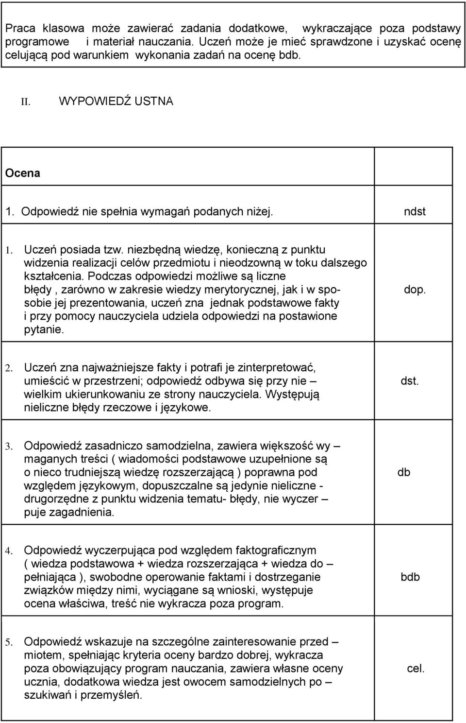 niezbędną wiedzę, konieczną z punktu widzenia realizacji celów przedmiotu i nieodzowną w toku dalszego kształcenia.