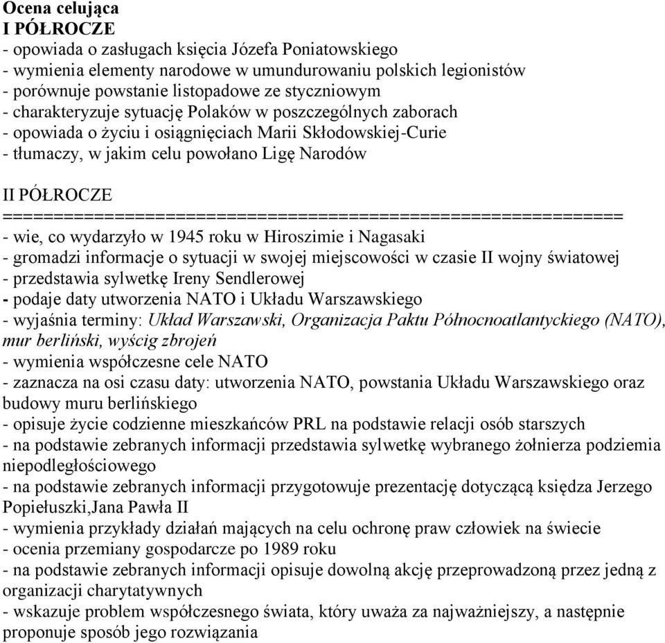 ============================================================= - wie, co wydarzyło w 1945 roku w Hiroszimie i Nagasaki - gromadzi informacje o sytuacji w swojej miejscowości w czasie II wojny