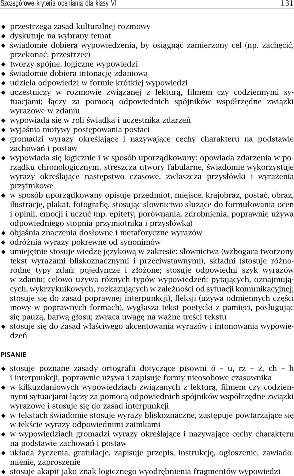 filmem czy codziennymi sytuacjami; łączy za pomocą odpowiednich spójników współrzędne związki wyrazowe w zdaniu wypowiada się w roli świadka i uczestnika zdarzeń wyjaśnia motywy postępowania postaci